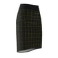 Forberz Women Pencil Skirt - Black w/Gold Pattern - Back Leg Logo