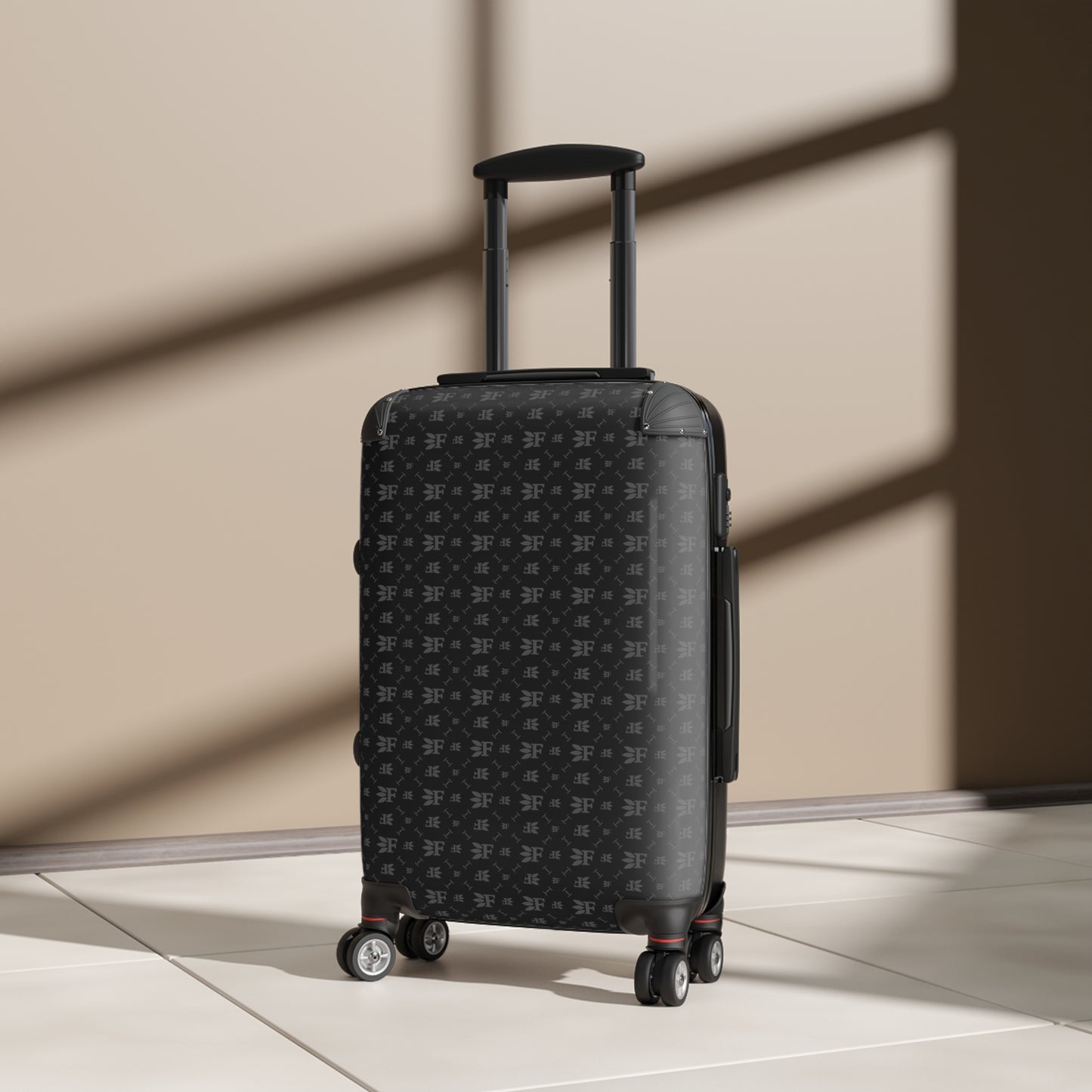 Forberz Suitcase - Black w/Silver Pattern