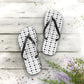 Forberz Flip Flops - White w/Black Pattern - Classic