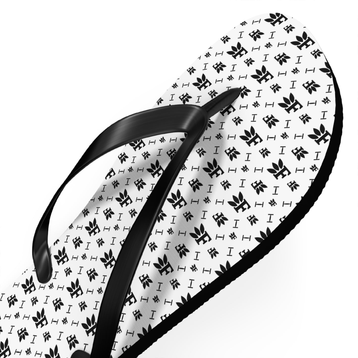 Forberz Flip Flops - White w/Black Pattern - Classic