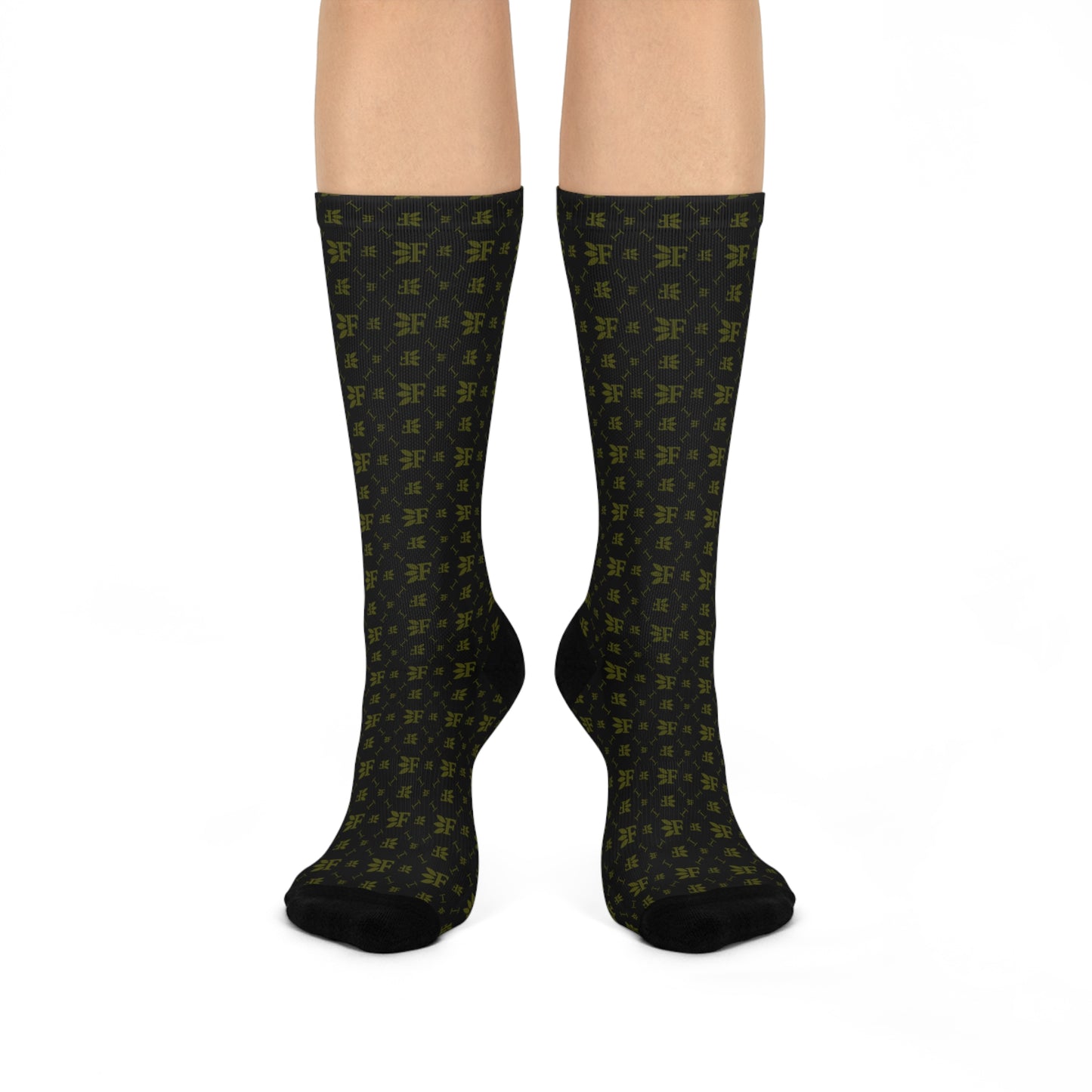 Forberz Cushioned Crew Socks - Black Gold