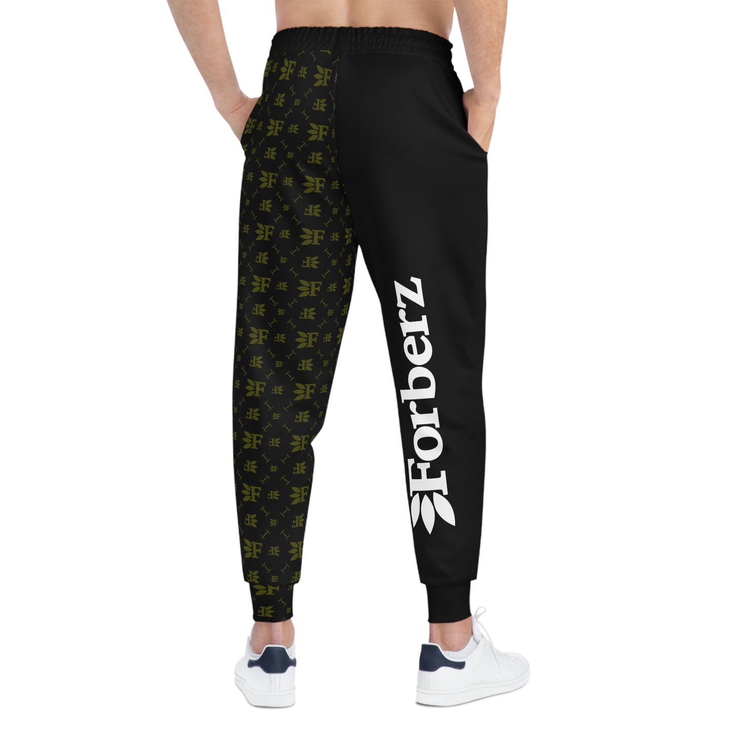 Forberz Athletic Joggers - Black w/Gold Pattern