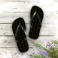 Forberz Flip Flops - Black w/Gold Pattern - Classic