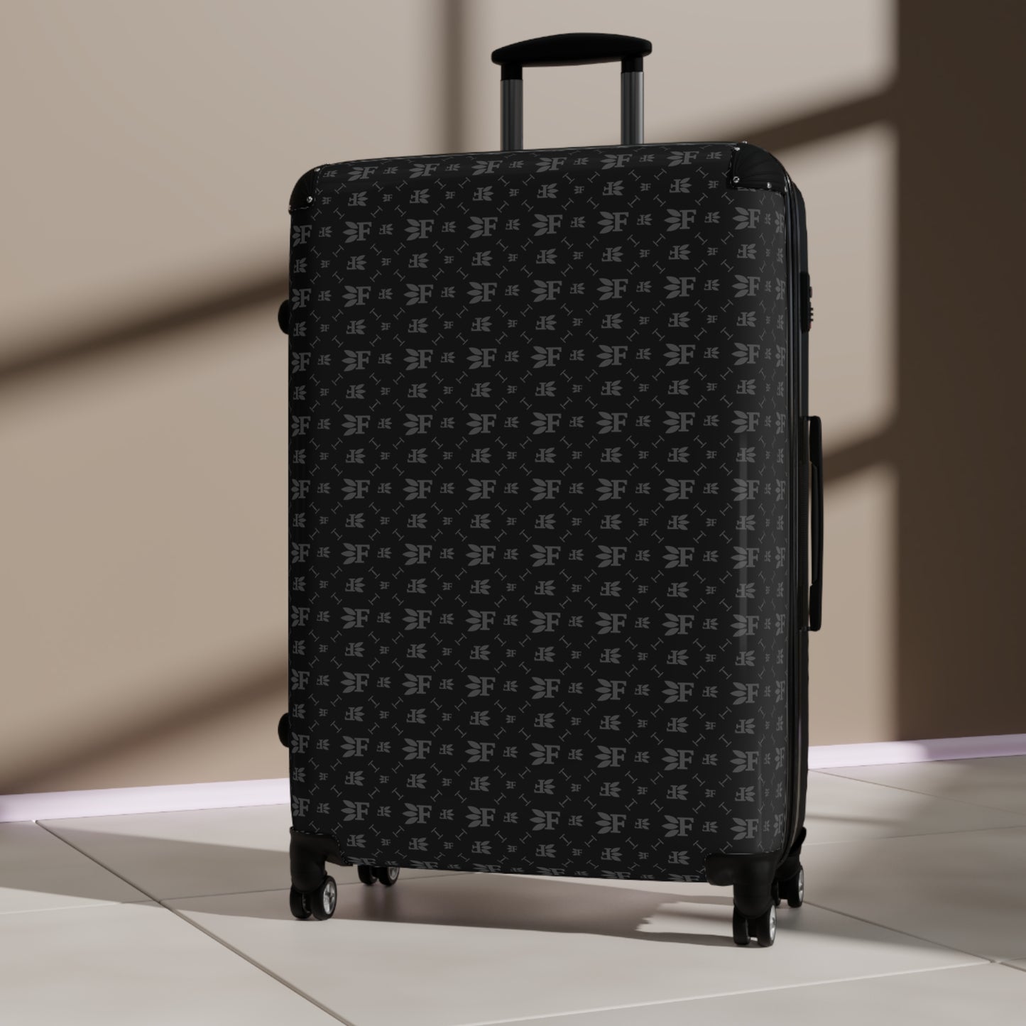 Forberz Suitcase - Black w/Silver Pattern