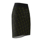 Forberz Women Pencil Skirt - Black w/Gold Pattern - 20 Style