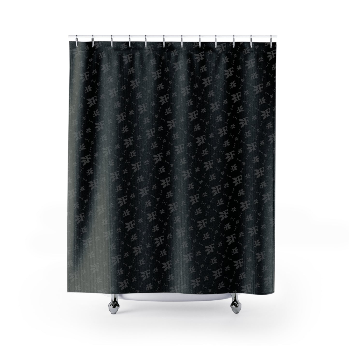 Forberz Shower Curtain - Black w/Silver Pattern - 20 Style