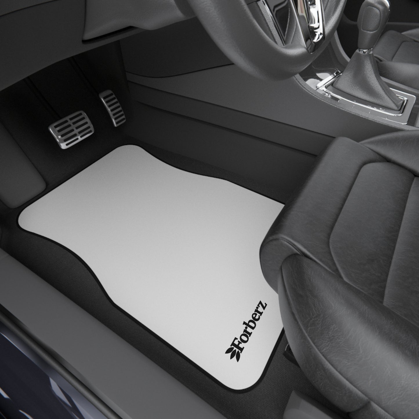 Forberz Ultra White Car Mats (Set of 4) - Logo Version