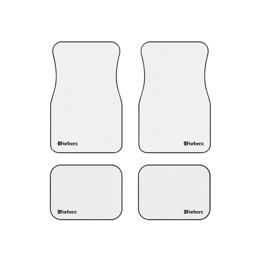 Forberz Ultra White Car Mats (Set of 4) - Logo Version