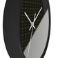 Forberz 10" Wall Clock - Black w/Gold Pattern and "F" - Classic