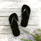 Forberz Flip Flops - Black w/Gold Pattern - Classic