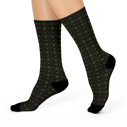 Forberz Cushioned Crew Socks - Black Gold