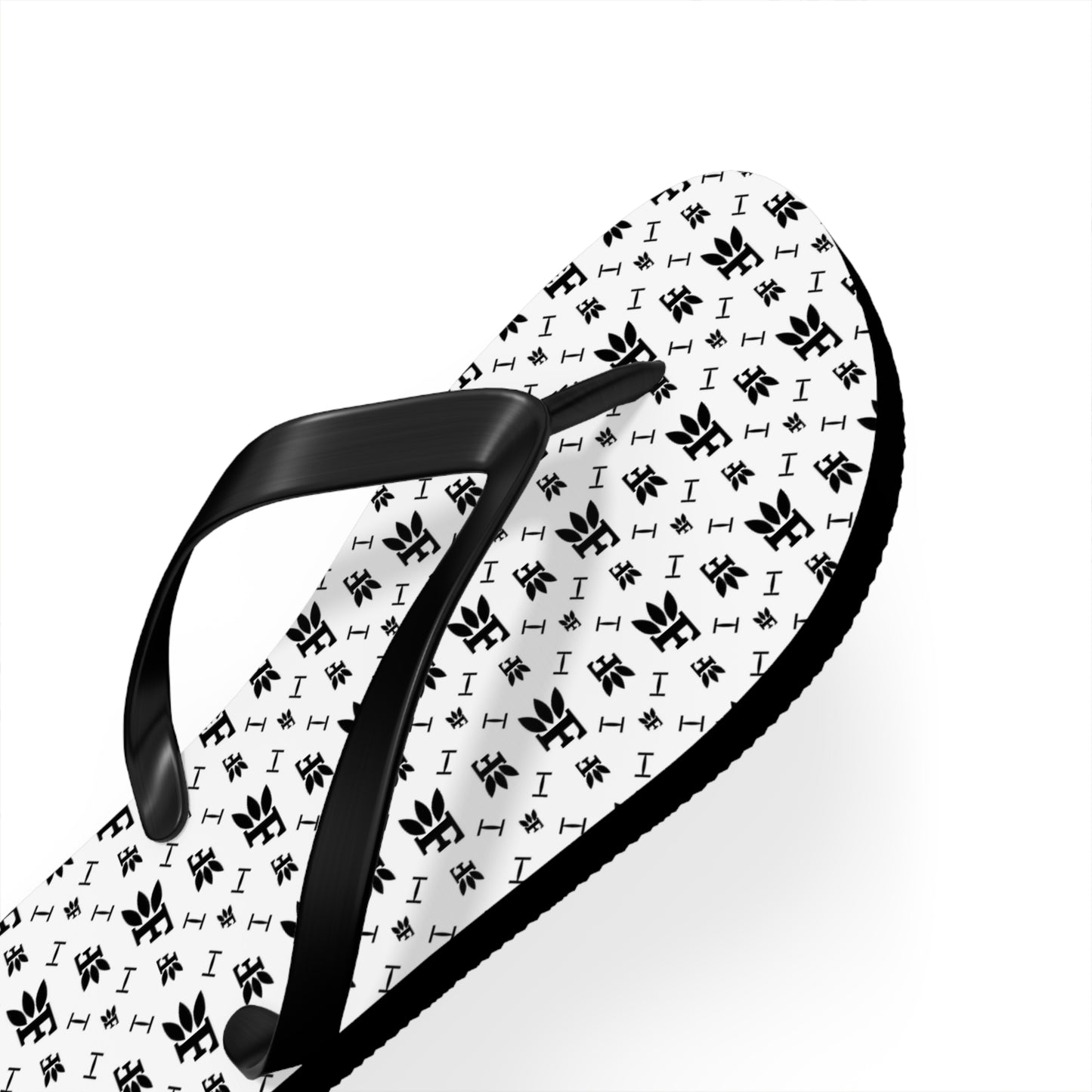 Forberz Flip Flops - White w/Black Pattern - Classic