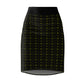 Forberz Women Pencil Skirt - Black w/Gold Pattern - Back Leg Logo