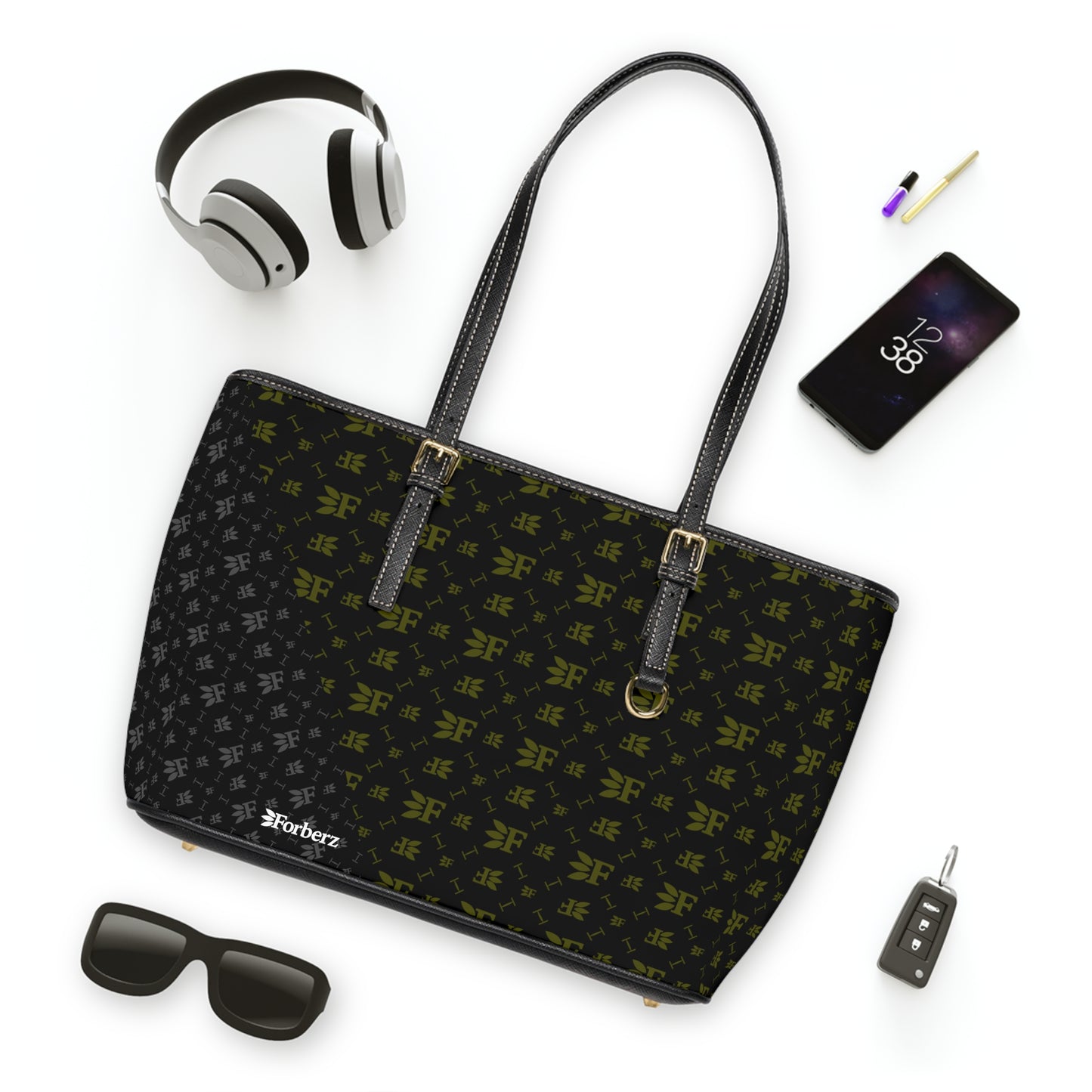 Forberz Shoulder Bag - Black Limited Edition w/Gold & Silver Pattern - Only 25 Made!