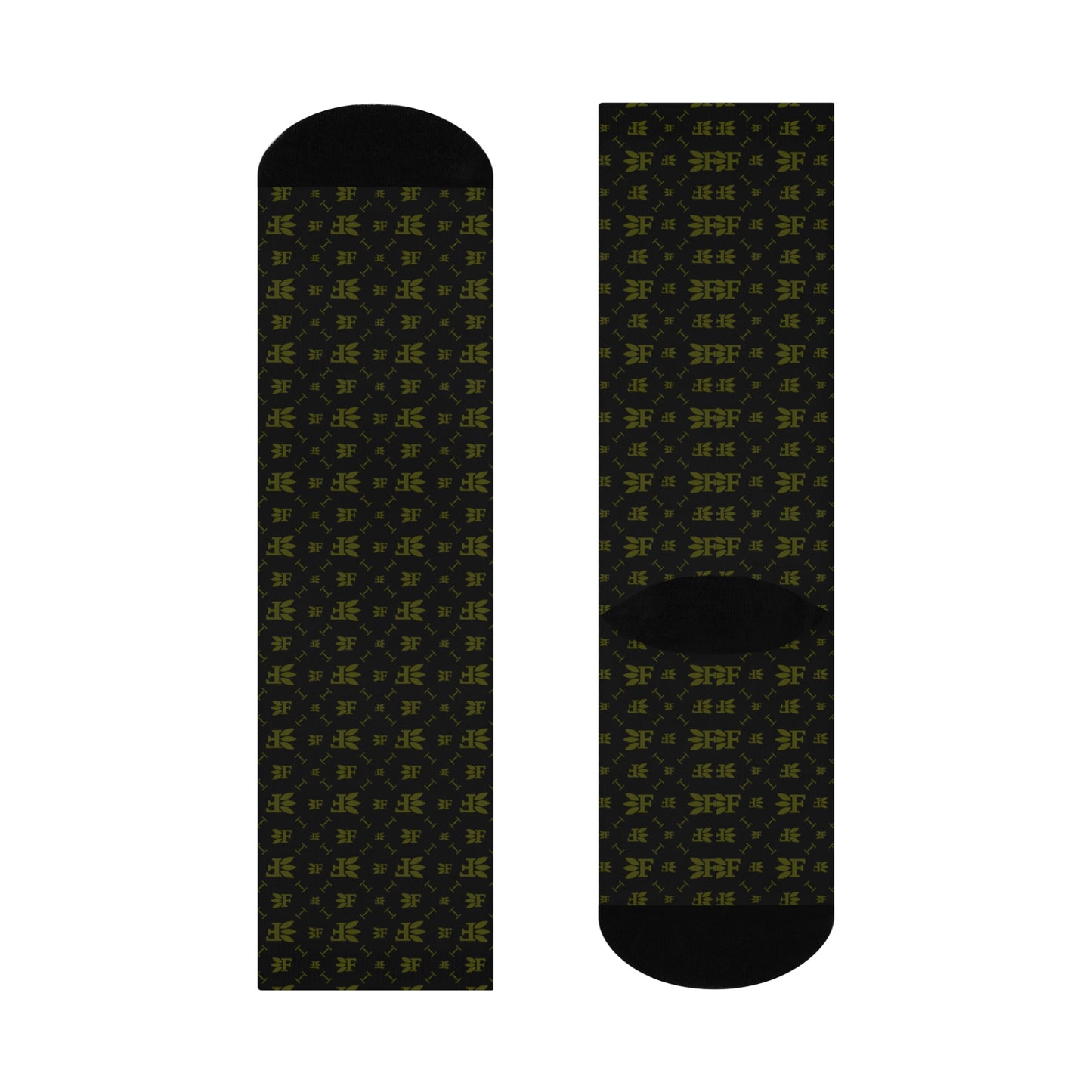 Forberz Cushioned Crew Socks - Black Gold