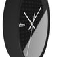 Forberz 10" Wall Clock - Black w/Silver Pattern - Classic