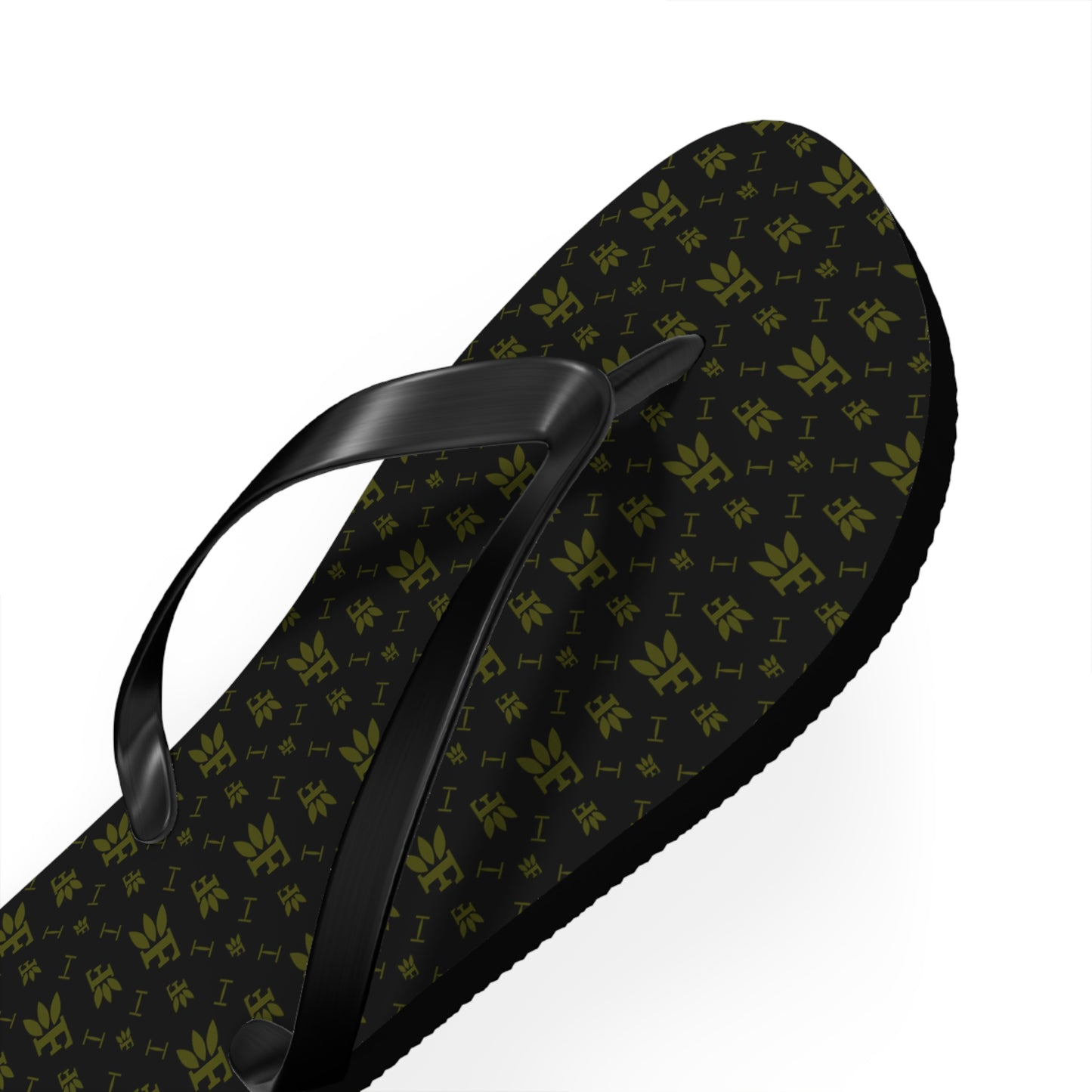 Forberz Flip Flops - Black w/Gold Pattern - Classic