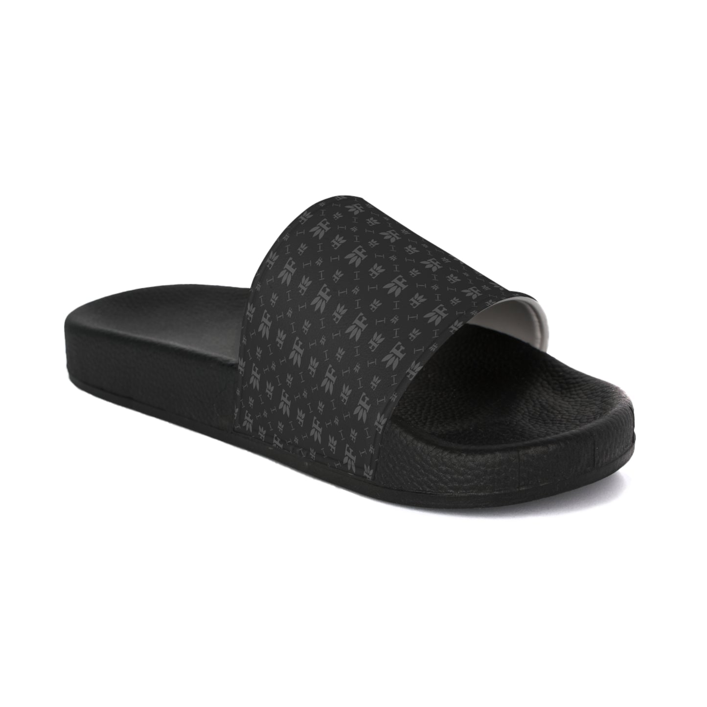 Forberz Men Strap Flip Flops - Black w/Silver Pattern - Classic