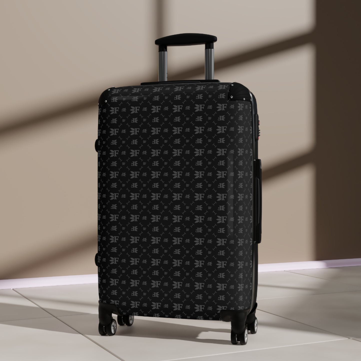 Forberz Suitcase - Black w/Silver Pattern