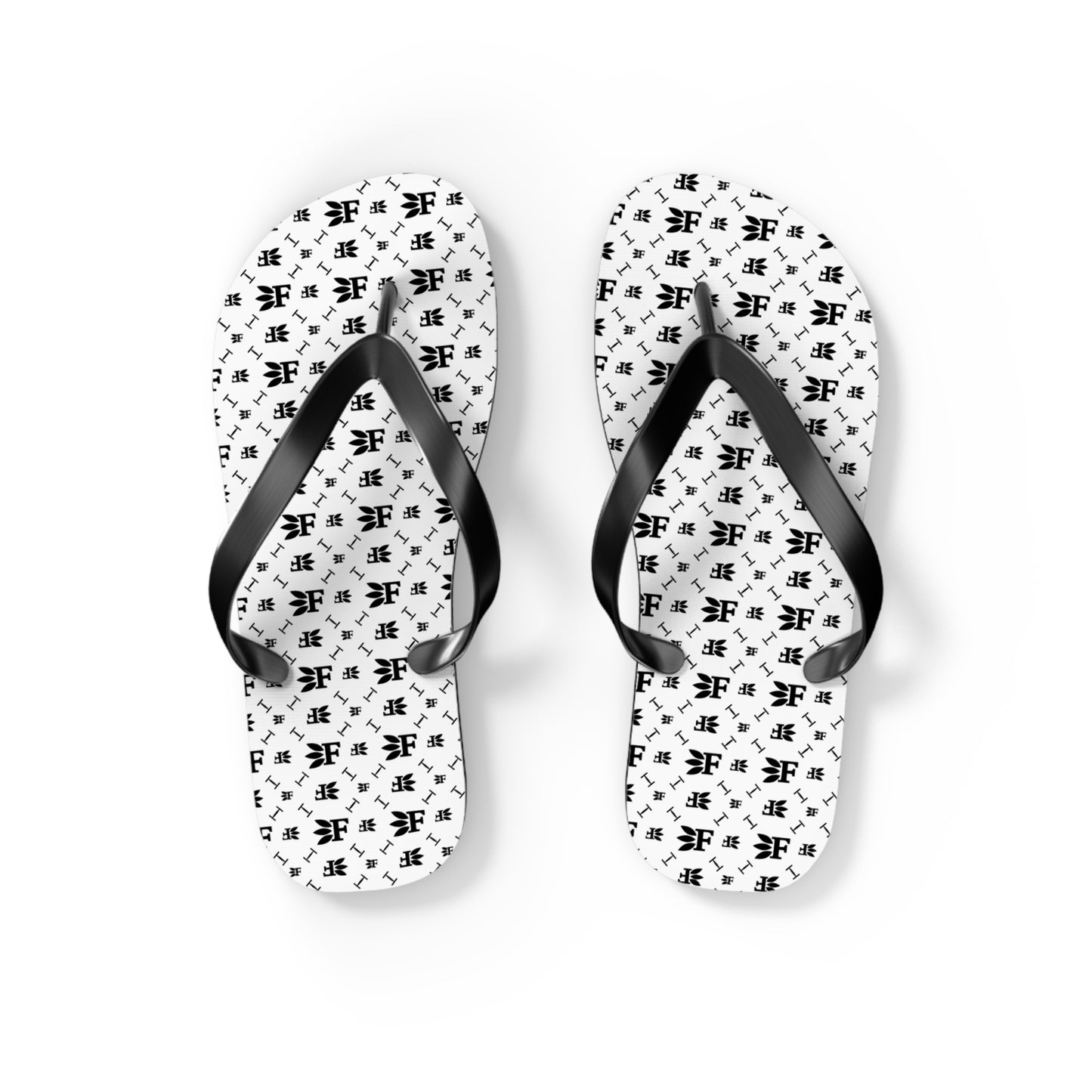 Forberz Flip Flops - White w/Black Pattern - Classic