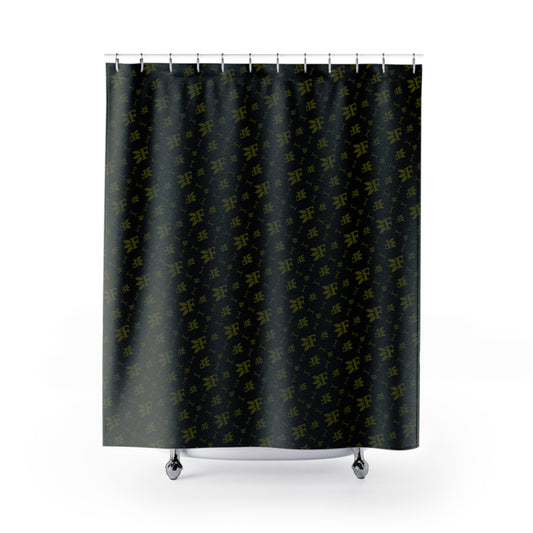 Forberz Shower Curtain - Black w/Gold Pattern - 20 Style